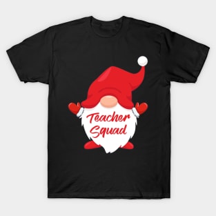 Teacher Squad Gnome Matching Family Christmas Pajama T-Shirt